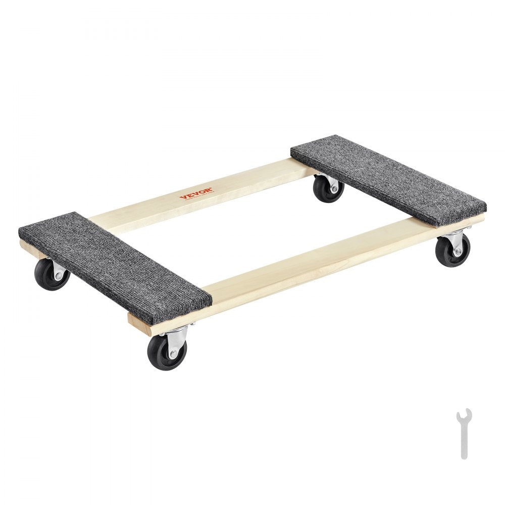 SC01 - Heavy-Duty 1000 lbs Furniture Dolly with 4 x 3" Swivel Casters