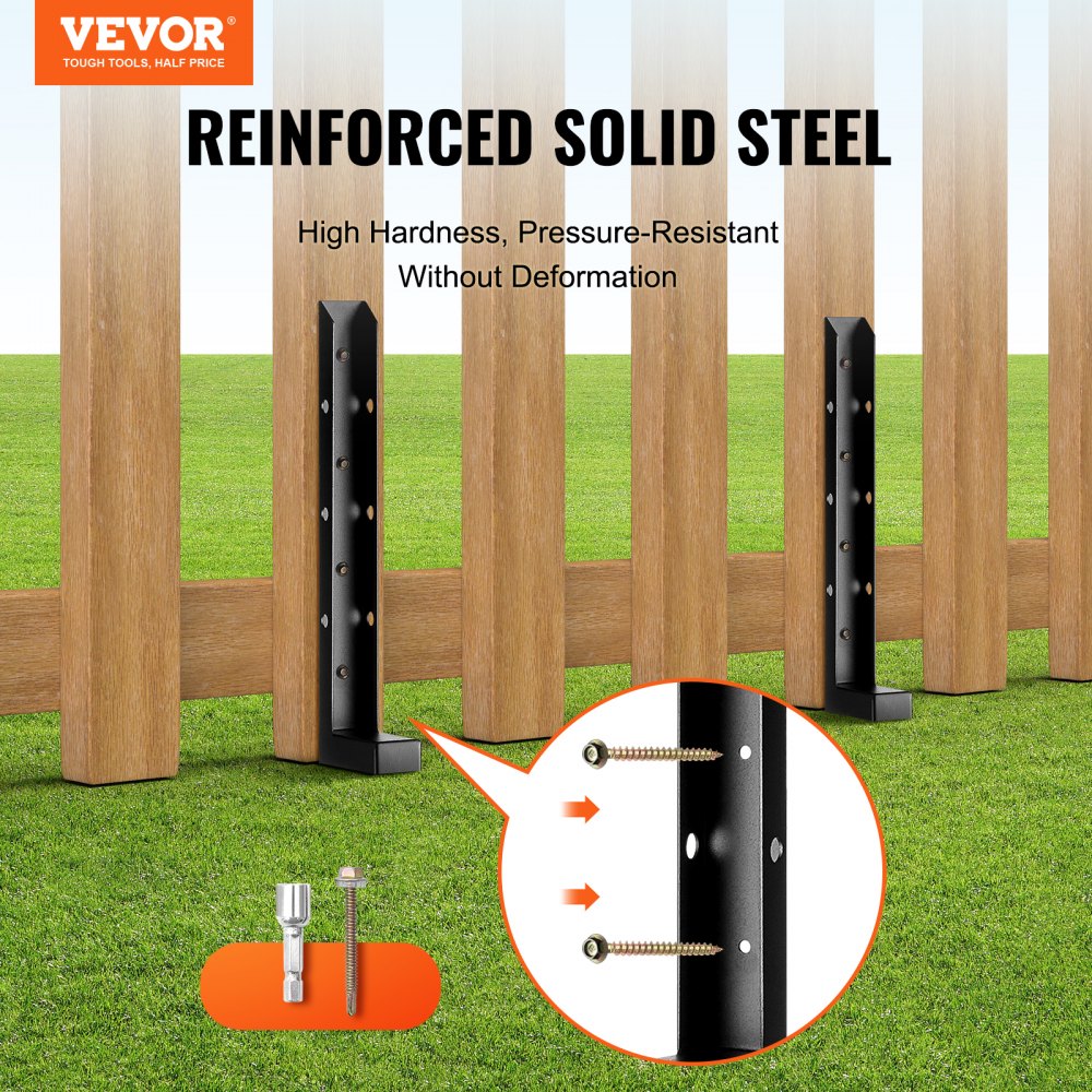 WGF-2-34-2 - Heavy-Duty 34in Steel Fence Post Anchor Repair Kit