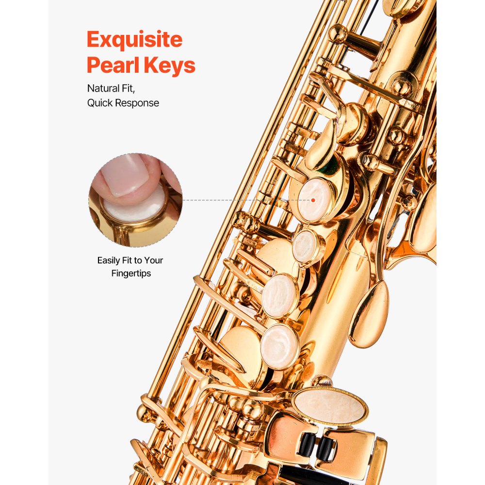 JAS-201 - E Flat Alto Saxophone Kit for Beginners with Case and Accessories