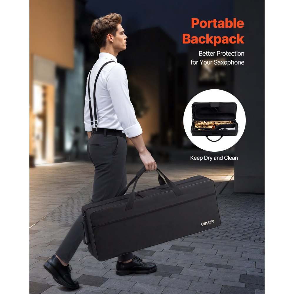 JAS-201 - E Flat Alto Saxophone Kit for Beginners with Case and Accessories