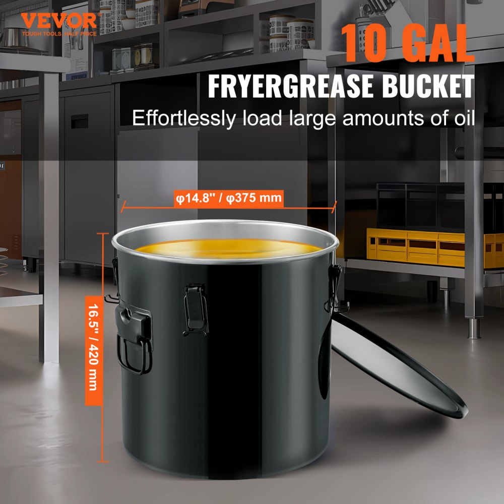 GLS-10GAL - 10 Gal VEVOR Oil Disposal Bucket for Food Trucks
