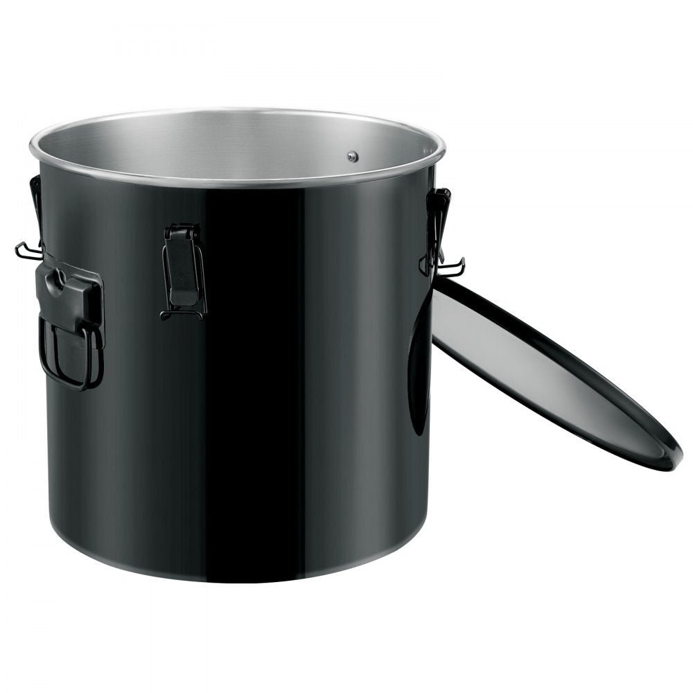 GLS-8GAL - 8 Gallon Stainless Steel Fryer Grease Bucket with Locking Lid