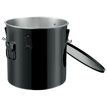 GLS-8GAL - 8 Gallon Stainless Steel Fryer Grease Bucket with Locking Lid