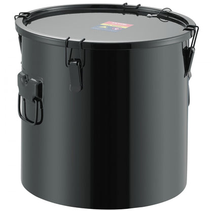 GLS-8GAL - 8 Gallon Stainless Steel Fryer Grease Bucket with Locking Lid