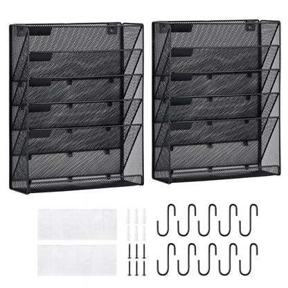 JLW018 - Space-Saving Mesh Wall File Organizer with 6 Pockets