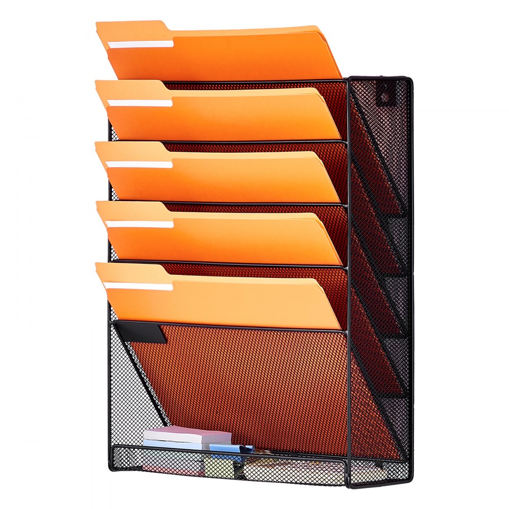 JLW018 - Space-Saving Mesh Wall File Organizer with 6 Pockets