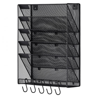 JLW018 - Space-Saving Mesh Wall File Organizer with 6 Pockets