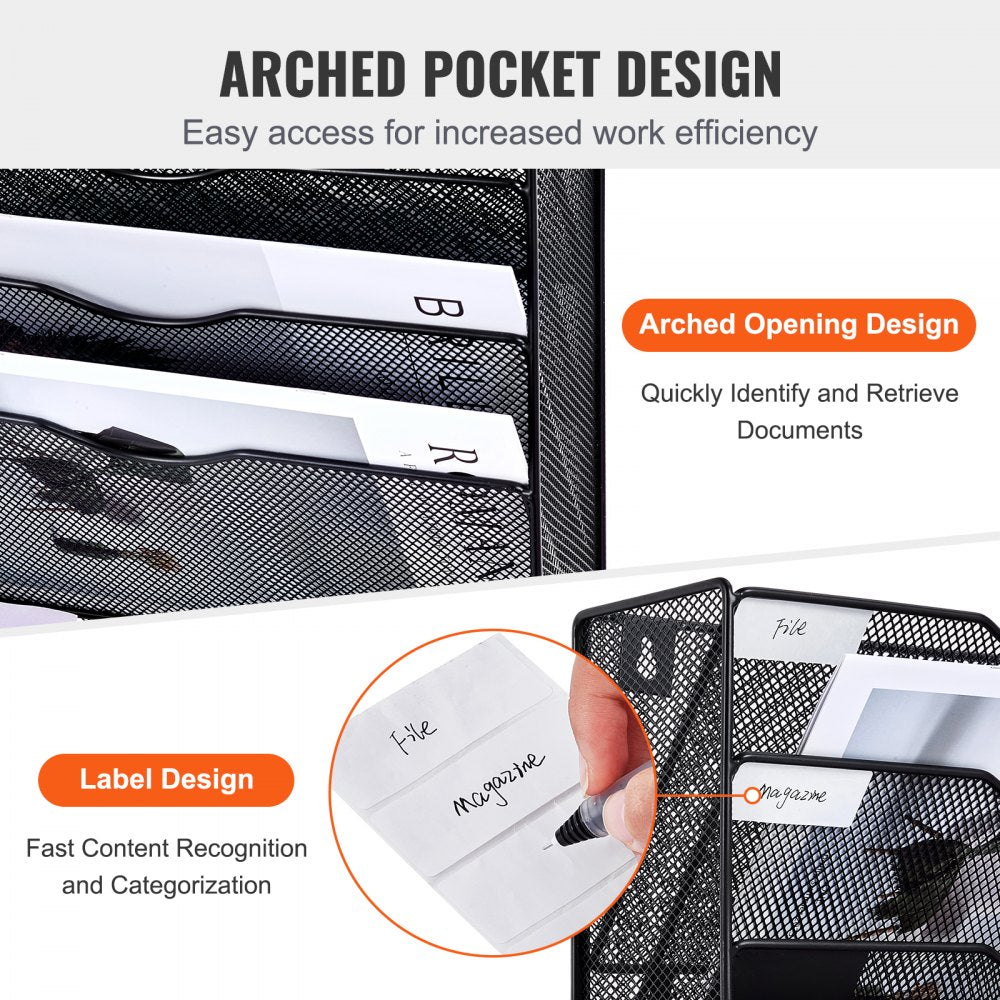JLW021 - Metal Mesh Wall Organizer for Efficient File Management