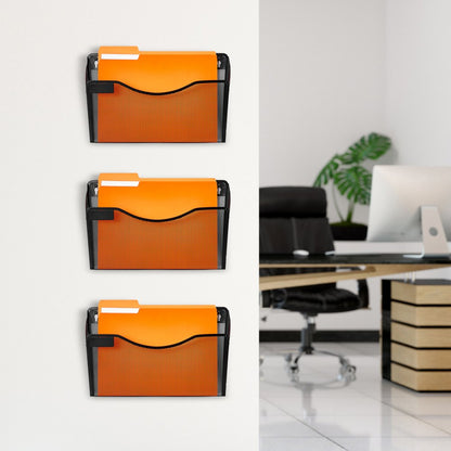 JLW001 - Durable Wall-Mount File Organizer with Multi-Tier Storage