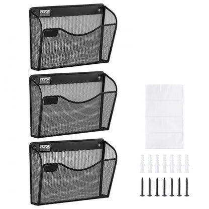 JLW001 - Durable Wall-Mount File Organizer with Multi-Tier Storage