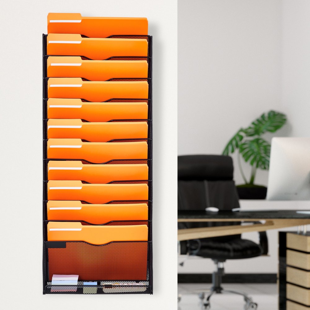JLW020 - Durable Wall-Mounted File Organizer with 12 Pockets