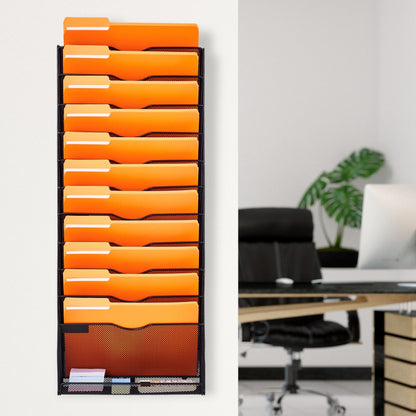 JLW020 - Durable Wall-Mounted File Organizer with 12 Pockets