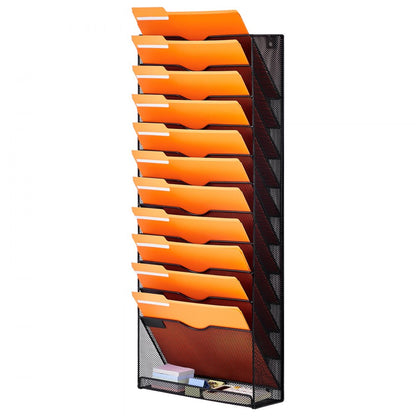 JLW020 - Durable Wall-Mounted File Organizer with 12 Pockets