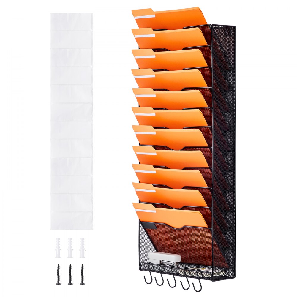 JLW020 - Durable Wall-Mounted File Organizer with 12 Pockets