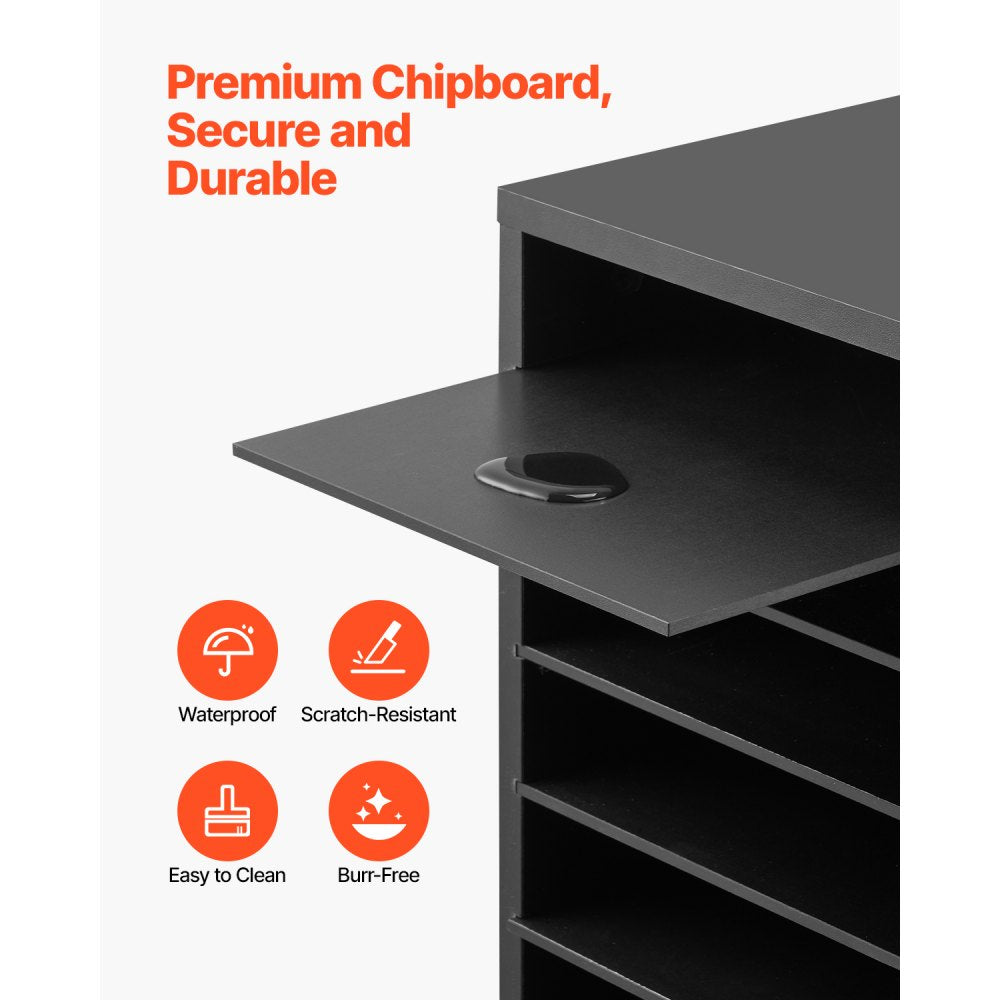 HZFC008-BL - 27-Compartment VEVOR Literature Organizer for Desk Clutter Management