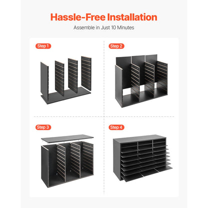 HZFC008-BL - 27-Compartment VEVOR Literature Organizer for Desk Clutter Management