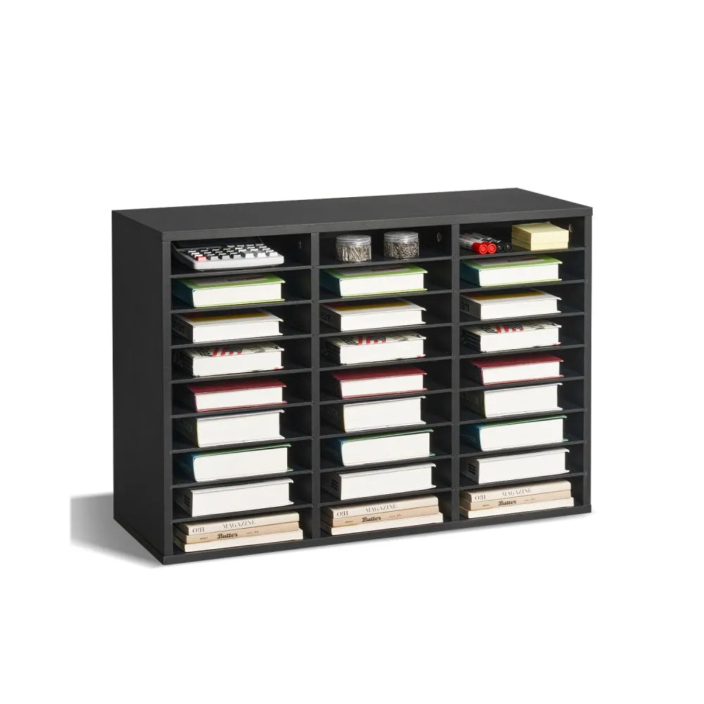 HZFC008-BL - 27-Compartment VEVOR Literature Organizer for Desk Clutter Management