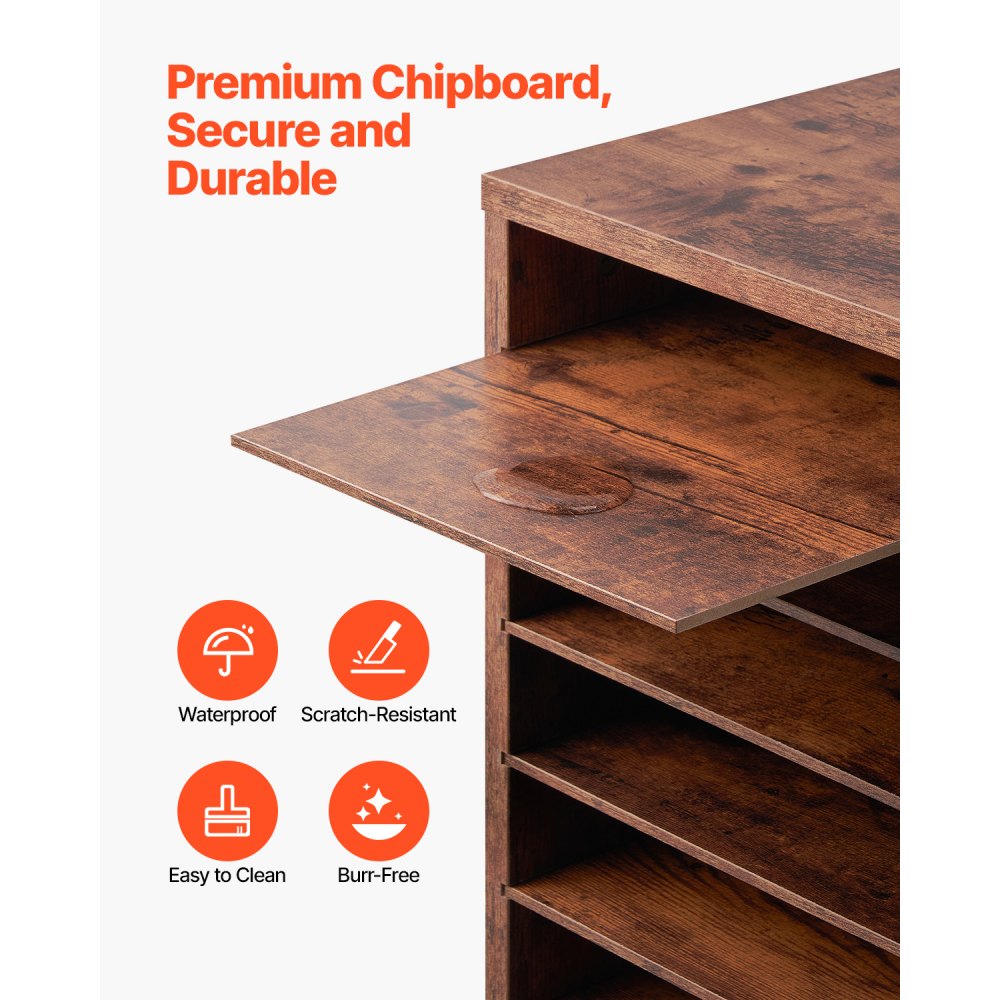 HZFC007 - 24-Compartment Desk Organizer, 10" x 11" for Clutter-Free Space