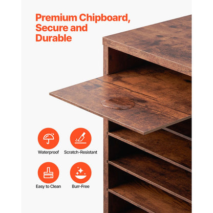 HZFC007 - 24-Compartment Desk Organizer, 10" x 11" for Clutter-Free Space