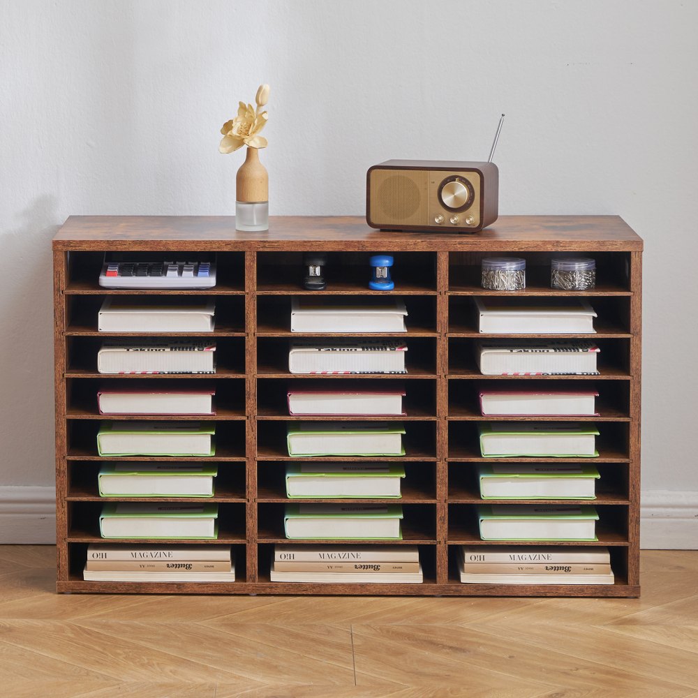 HZFC007 - 24-Compartment Desk Organizer, 10" x 11" for Clutter-Free Space