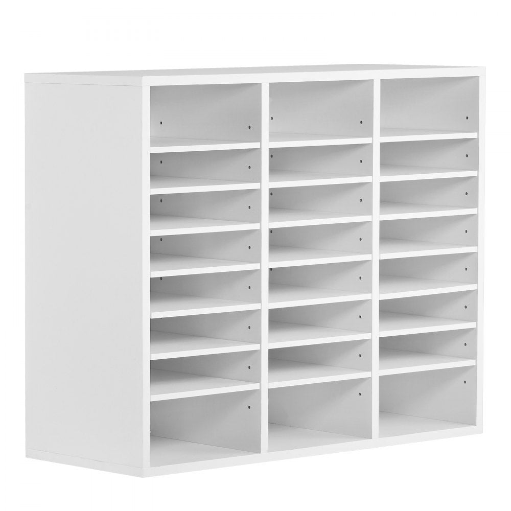 KLFC-17 - 24-Compartment Literature Organizer, 29" Wooden Storage Solution