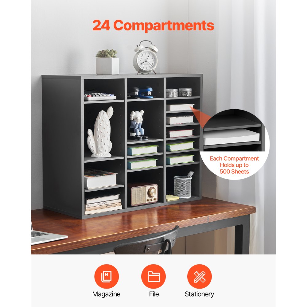 KLFC-18 - 24-Compartment Organizer for Office & Home, 9.2 x 11.1 Inches