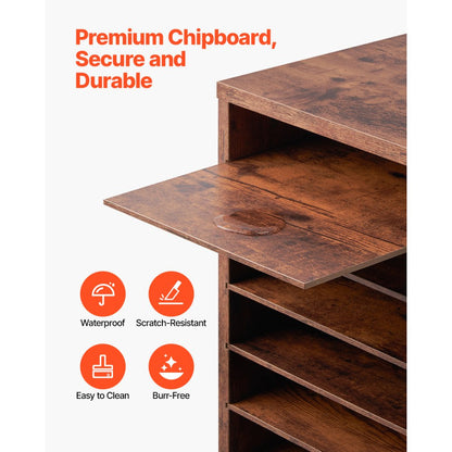 HZFC008-BN - 27-Compartment Literature Organizer with Adjustable Shelves