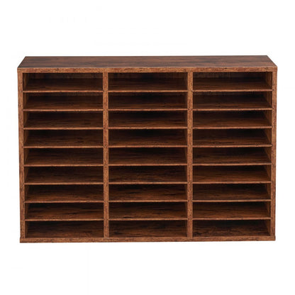 HZFC008-BN - 27-Compartment Literature Organizer with Adjustable Shelves