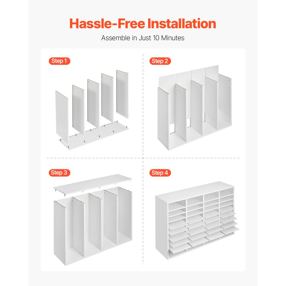 KLFC-20 - VEVOR 36-Compartment Organizer with Adjustable Shelves, 39.3" x 12" x 26.8"