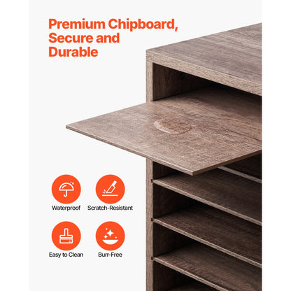 HZFC008-GY - 27-Compartment Organizer for Books and Documents, Durable Design