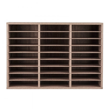 HZFC008-GY - 27-Compartment Organizer for Books and Documents, Durable Design