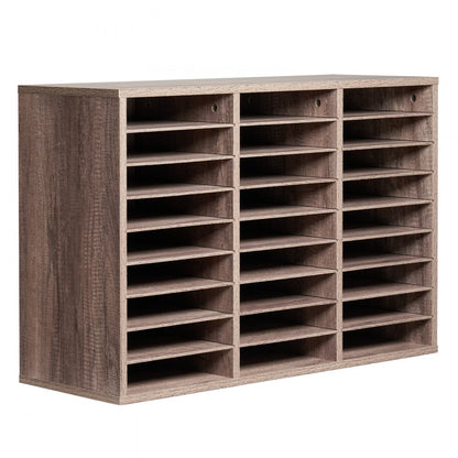 HZFC008-GY - 27-Compartment Organizer for Books and Documents, Durable Design