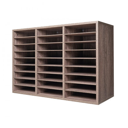 HZFC008-GY - 27-Compartment Organizer for Books and Documents, Durable Design