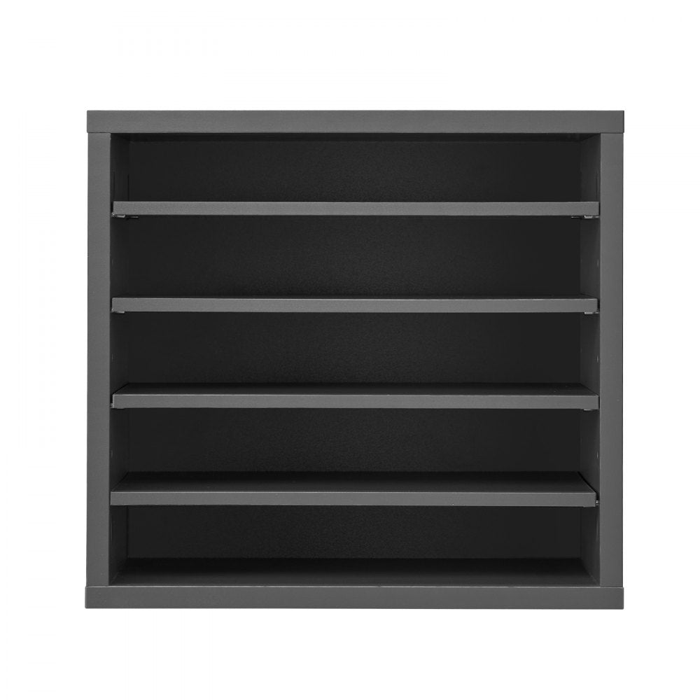 KLFC-16 - 5-Compartment Grey Literature Organizer for Workspace Decluttering