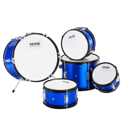 SH-002-BL - Vibrant 5-Piece Kids Drum Set with Throne and Cymbals