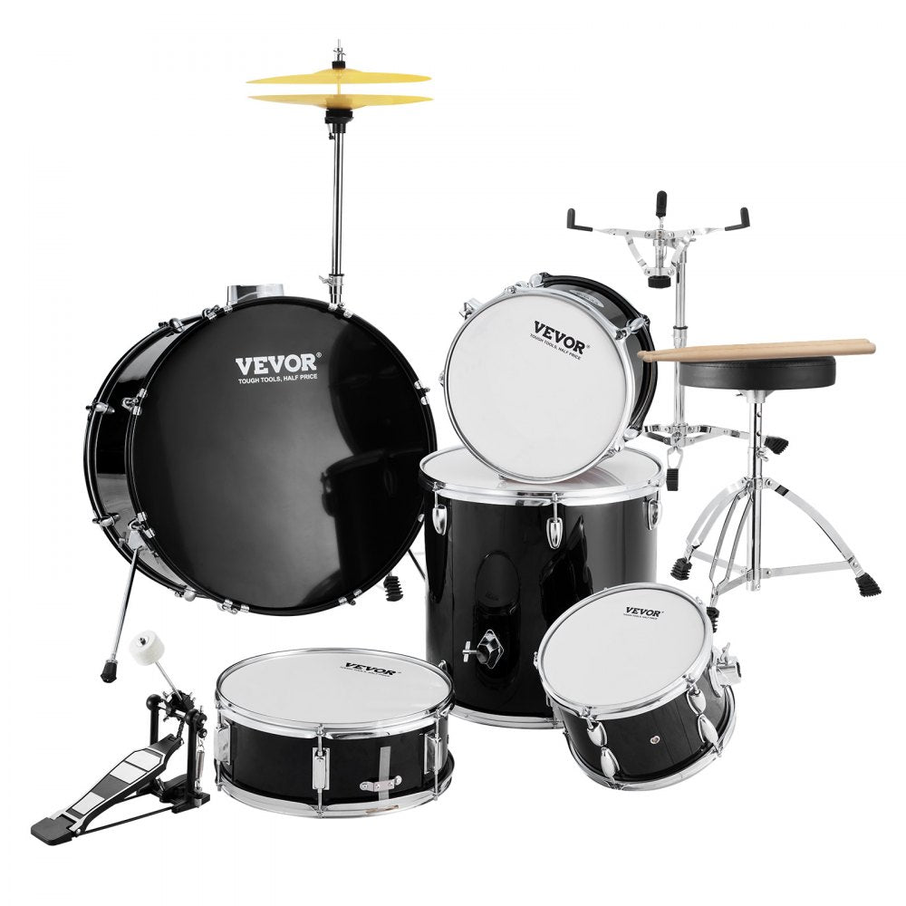 SH-003-BK - Complete 5-Piece Drum Set with 22" Bass and Accessories
