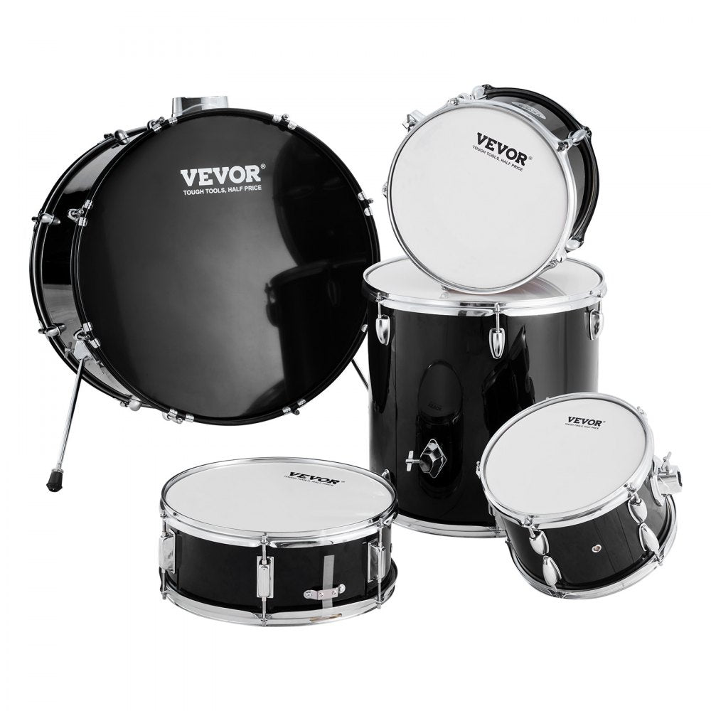 SH-003-BK - Complete 5-Piece Drum Set with 22" Bass and Accessories