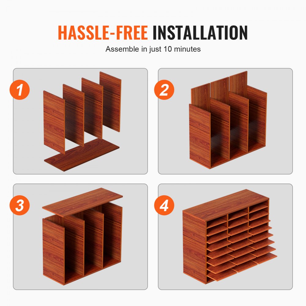 KLFC-14 - 27-Compartment MDF Organizer with Removable Shelves