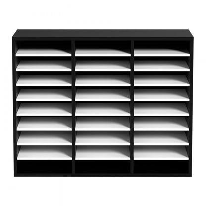 KLFC-12 - Versatile 27-Compartment MDF Literature Organizer with Adjustable Shelves
