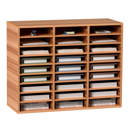 KLFC-15 - 27-Compartment MDF Literature Organizer with Adjustable Shelves