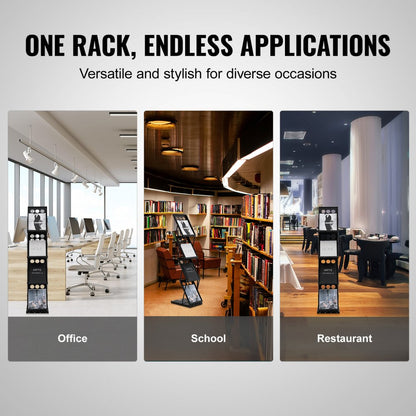 ZG-TSZLJ - Durable 4-Tier Foldable Magazine Display Rack with Stability