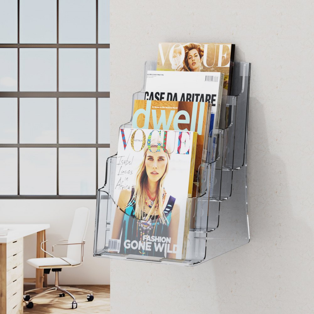 861 - Premium Acrylic Brochure Holder for 8.5 x 11 inch Displays