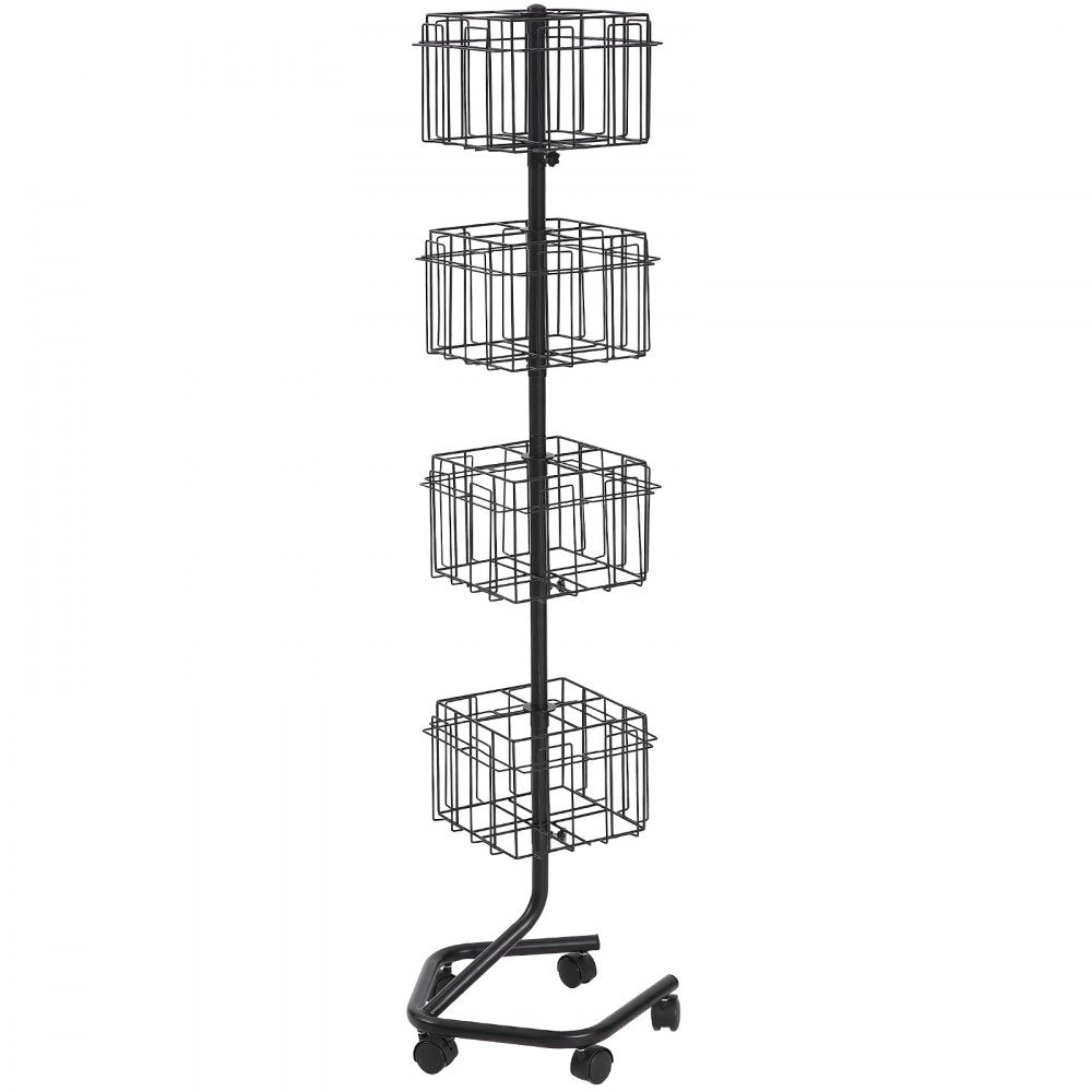 HS-Z27 - 32-Pocket Rotating Brochure Display Rack with Wheels