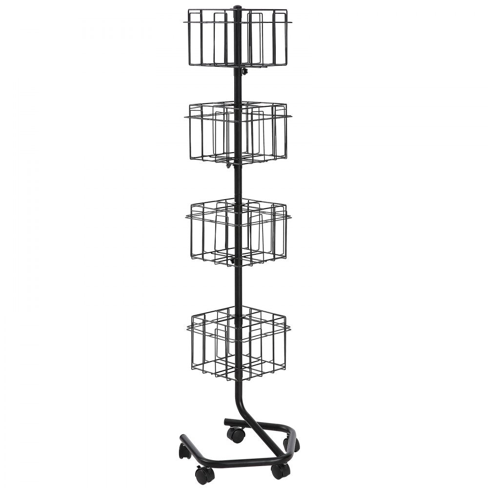 HS-Z27 - 32-Pocket Rotating Brochure Display Rack with Wheels