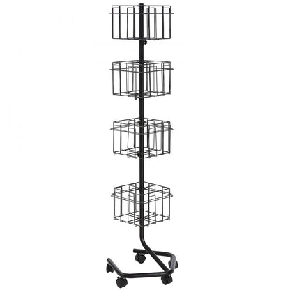 HS-Z27 - 32-Pocket Rotating Brochure Display Rack with Wheels