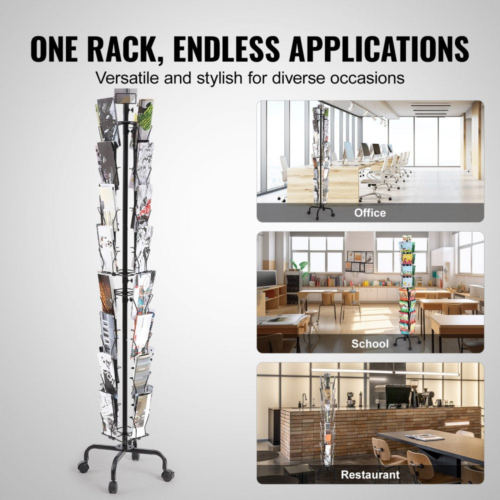 HS-Z26 - Rotating Greeting Card Rack with 32 Durable Pockets