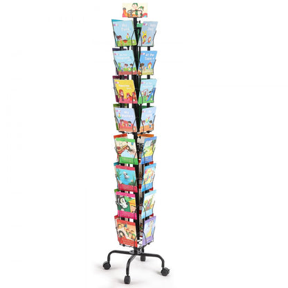 HS-Z26 - Rotating Greeting Card Rack with 32 Durable Pockets