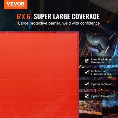 XU-2307 - 6' x 6' Flame-Resistant Welding Curtain for Safety & Protection