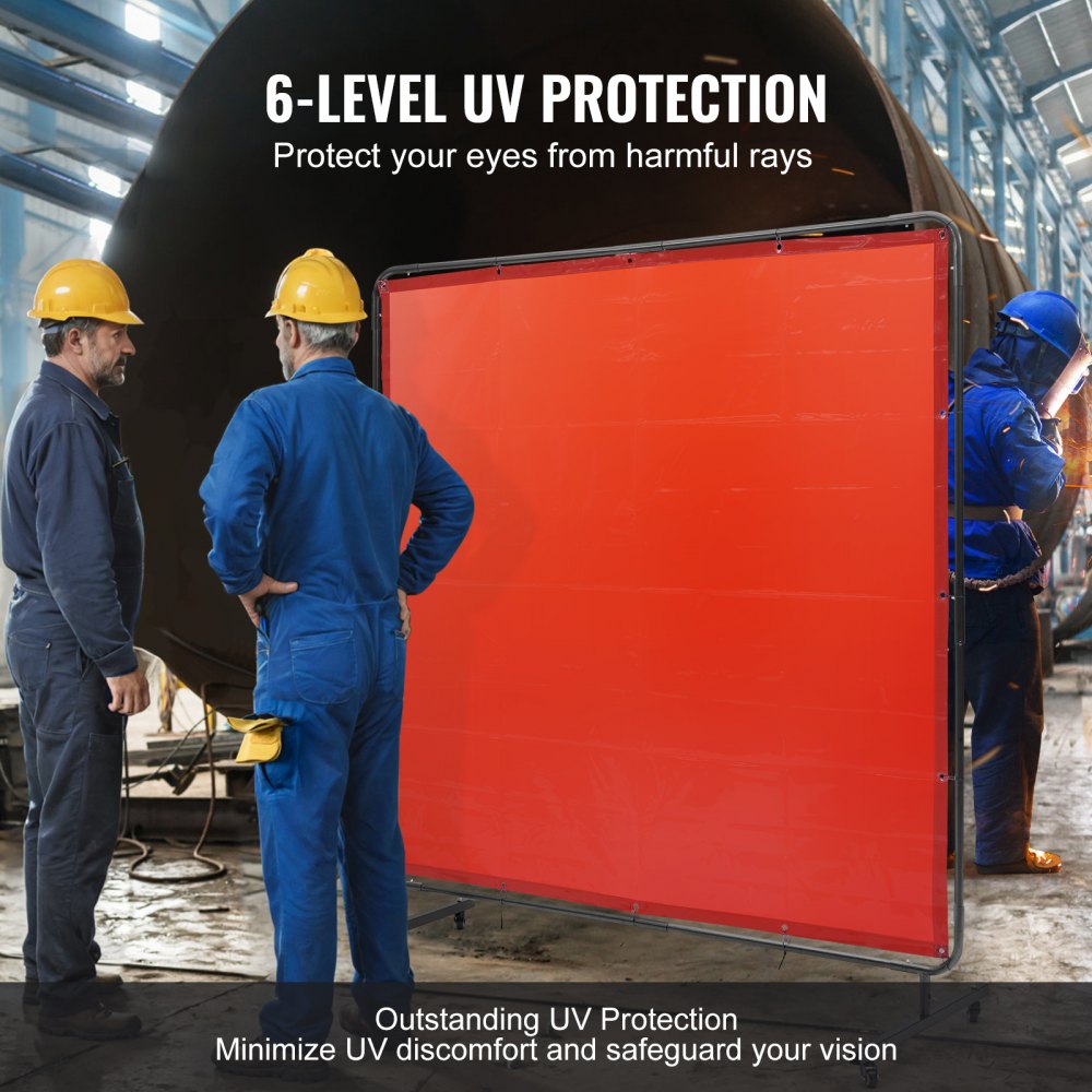 XU-2307 - 6' x 6' Flame-Resistant Welding Curtain for Safety & Protection
