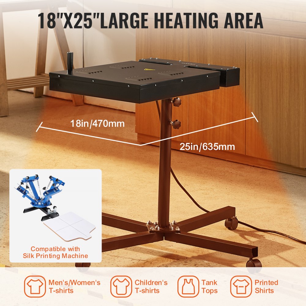 QY24CWKSHGJV1(US) - 18x25" VEVOR 2000W Flash Dryer for Quick Drying